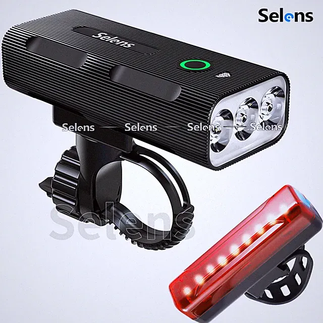 10000mAh LED Bicycle Bike Lights Rechargeable Headlight Front Rear Tail Lamp Set