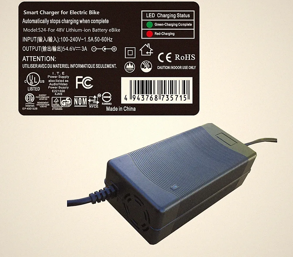 3 Amps Smart Charger for Aventon Level.2 Commuter Electric Bike