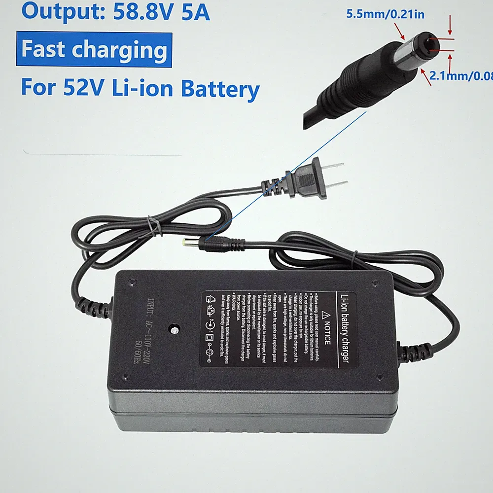 58.8V 5A Lithium-ion Smart Charger For 52V Lithium Battery Electric Bicycle