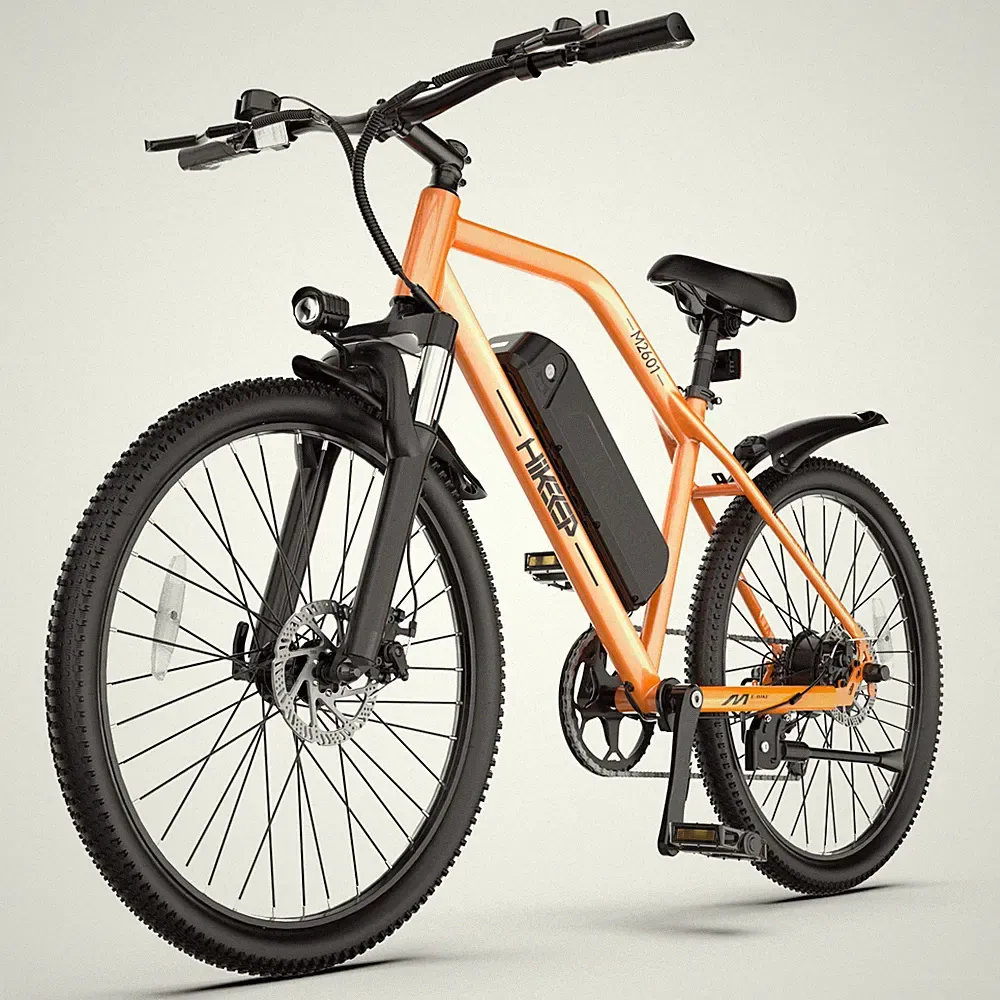 750W Peak Electric Bike 48V 7.8Ah 26" Tire City Commuter Bike for Adults