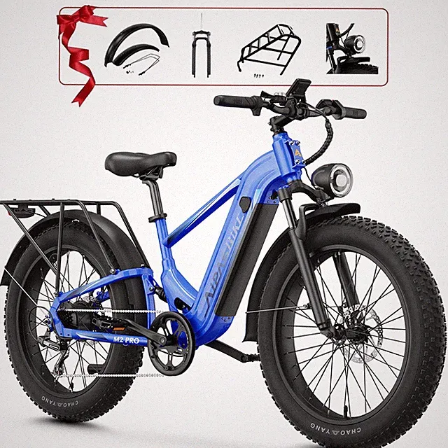 AIPAS 1800W 26" Fat Tire All-Terrain Electric Bicycle Adult 36MPH Ebike 7-Speed
