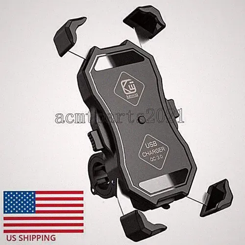 Black Motorcycle Bike Cell Phone Holder USB Charger for Harley-Davidson Touring