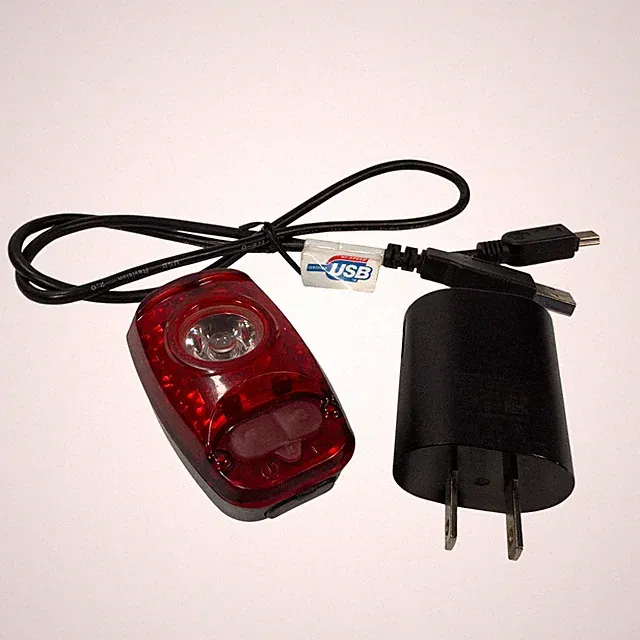 Cygolite Rechargeable Red LED Bike Tail Light with USB Cable & Wall Charger