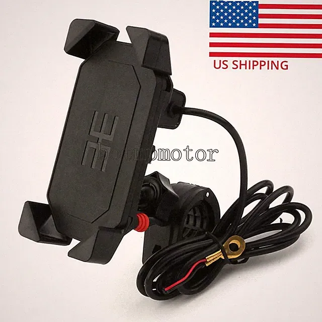Motorcycle Bike Cell Phone Holder Mount USB Charger for Harley-Davidson Touring