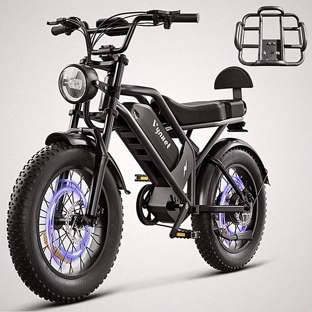 Stylish Electric Bike Bicycle Motorcycle 1500W 48V 20" Fat Tire E-Bike Dirt Bike